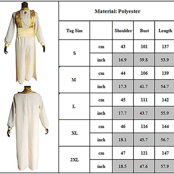 Aladdin Animation Arabian Prince Sultan Hat Cosplay Halloween Man Adam C… - Picture 5 of 10